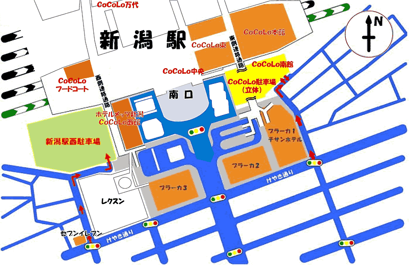 CoCoLo駐車場地図